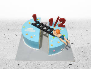 Half Way To One Theme Cake