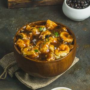 Wok Fried Squid In Black Bean Sauce