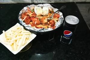 Chicken Chezza With Pepsi and French Fries