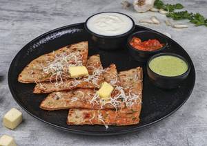 Paneer Cheese Garlic Paratha