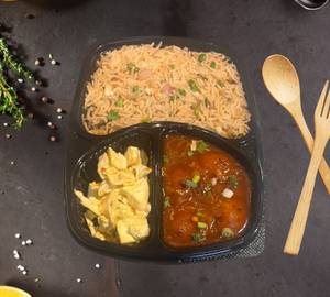 Veg Manchurian With Fried Rice