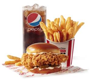 Veg Burger + Fries + Soft Drinks