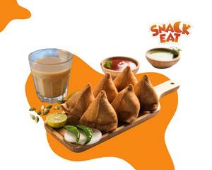 Samosa 2pcs With Chai 2-3 Cups