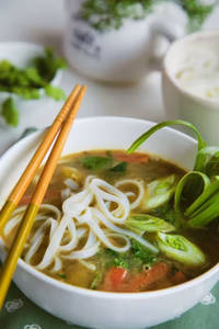 Veg Udon Noodles Soup