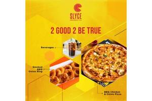 Bbq Pizza + Onion Rings + Beverage