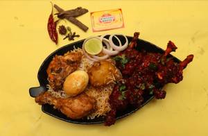 Chicken Special Hyderabadi Biryani[full] With Chicken Lolipop[3pc]