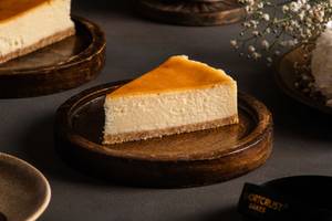 Eggless New York Baked Cheesecake Slice