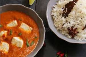 Jeera Rice With Paneer Butter Masala