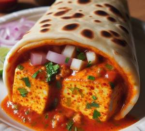 Chilli Garlic Schezwan Paneer Roll