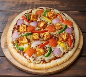 Capsicum Paneer And Red Paprika Pizza
