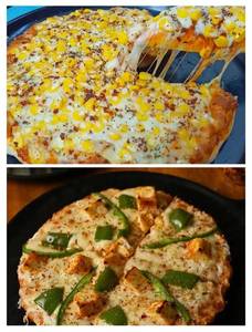 Capsicum Paneer Pizza (medium 6 Slice) + Corn And Paneer Pizza (medium 6 Slice)