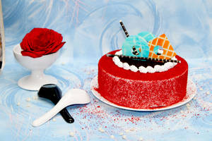 Choco Red Velvet Cake (Eggless)