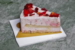 Almond Rose Mousse Cake (pc) (with Egg)