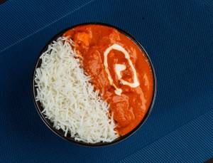 Paneer Curry Rice Meal