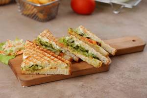 Classic Italian Tomato Mozzarella Pesto Salad Sandwich