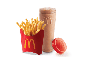 Chocolate Flavoured Shake+ Fries (M)