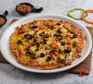 7" Regular Alfredo Salami Pizza