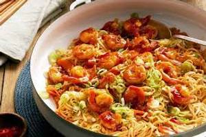 Egg Prawn Gravy Noodles