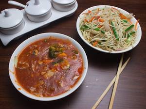 Hot Garlic Noodle Combo (veg)