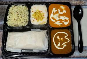 Dal Makhani, Shahi Paneer, 2 Prontha, Jira Rice, Raita