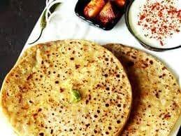 Mixed Veg Paratha Fish Curd