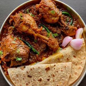Chicken (2)+pure Wheat Roti (5) +salad