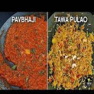 Butter Bhaji Pav+butter Pulao+butter Milk+papad