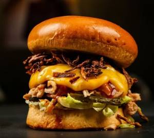 Crispy Veg Double Decker With Cheesey Burger