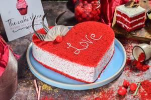 Red Velvet Heart Shape Cake 