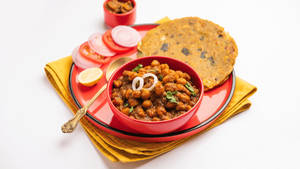 Aloo Gobhi Paratha With Chole And Buttermilk