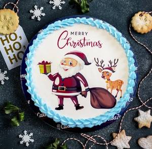 Santa Photo Cake