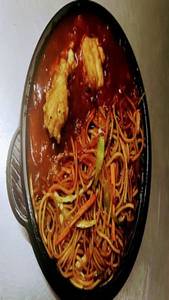 Veg Noodles Chicken Machurian Bowl