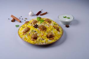 Lucknowi Meat Ball Biryani - Serves 1