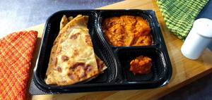 Plain Paratha With Chicken Tikka Butter Masala
