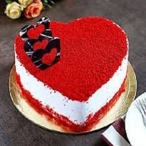 Eggless Heart Shape Red Velvat Cake[1 Pound]