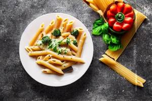 Veg Cream Cheese Penne Pasta