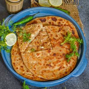 2 Aloo Paratha + Pickle + Butter 