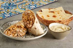 Istah's Chicken Shawarma (Rumali) + Hummus with Toasted Pita Bread