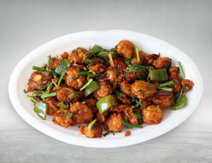 Mushroom chilli with 2 butter naan