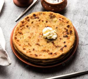 Aloo Paratha with Sweet Lassi