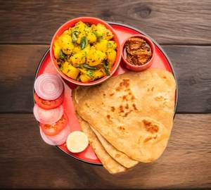2 sada paratha sukhi sabji