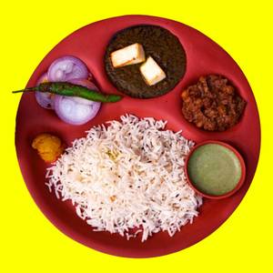 Chole Chawal With Spl. Palak Paneer