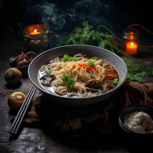 Noodle Soup With Burnt Garlic