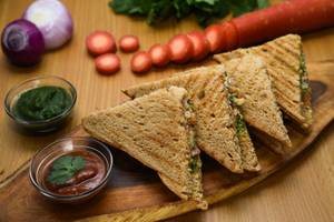 Munchy Veg Grilled Sandwich( Whole Wheat Bread)