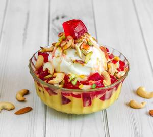 Fruit Salad & Dry Fruit with Ice cream