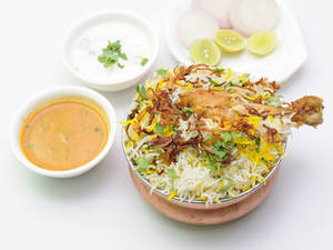Chicken dum biryani (single)