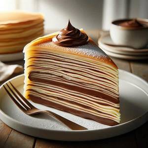 Nutella Biscoff Crepe Cake Slice