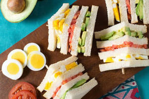 Egg Cheese Club Grill Sandwich