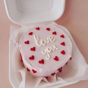 Little Hearts Strawberry Bento Box Cake