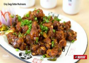 Crispy Tangy Button Mushrooms
